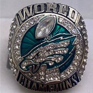 2018 Philadelphia Eagles Super Bowl Championship “NICK FOLES” Custom Ring—RARE